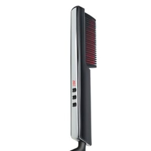 Electric Lonic Beard Brush and 2in1 Hair Comb Straightener with LED Display for Men Anti-scald Hot Beard Straightener