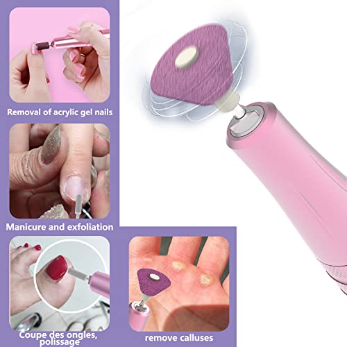 Electric Nail Drill - 35000 rpm Adjustable Portable Nail Drills, Professional Powerful and Quiet Nail File Nail Drills, with Visible Display Screen for Acrylic Gel Nails (Rose Gold) - Image 5