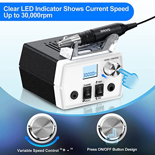 Pro 30000RPM Electric Nail Drill Machine with LED Display for Acrylic Gel Nails - Image 3