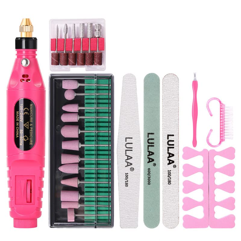 Electric Nail Polishing Machine Set, Professional Nail Drill Machine, Portable Mini USB Adjustable Nail File Tools for Manicurist, Remove Dead Skin USB Nail Polishing Grinding Machine for Salon Home