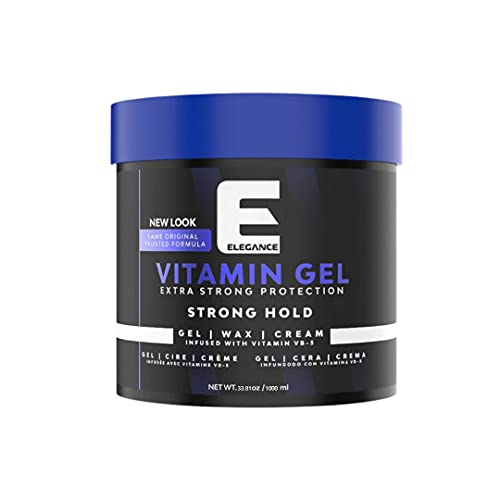 Elegance Vitamin Gel 33.8 Oz for Strong Hold Protection New