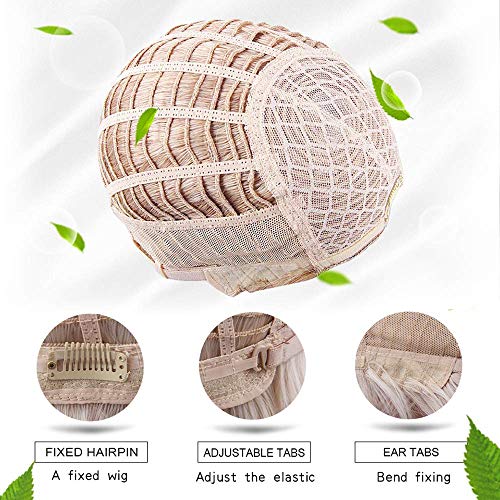 EMMOR Blonde Human Hair Wigs for Women Mixed Healthy Synthetic Fiber Layered Wig With Side Part,Softer/Finer/Lightweight Natural Daily Use (Color 30/613) - Image 7