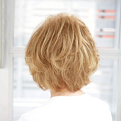 EMMOR Blonde Human Hair Wigs for Women Mixed Healthy Synthetic Fiber Layered Wig With Side Part,Softer/Finer/Lightweight Natural Daily Use (Color 30/613) - Image 6