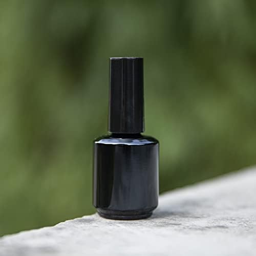 Empty Gel Nail Polish Bottles, 15ML Empty Nail Polish Bottles with Brush, Opaque Round Refillable Fingernail Polish Bottles UV Safe with Mixing Balls & Funnels, Pack of 20 (Bright black) - Image 5