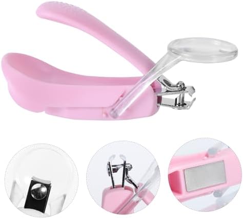 ERINGOGO 1pc Baby Nail Clippers Nail Kit Baby Nail Cutter Zoom Nail Clippers Magnifing Nail Trimmer Newborn Nail Trimmer Baby Nail Scissors Pink Infant Magnifier Abs Nail Piece - Image 9