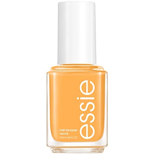 essie Salon-Quality Nail Polish, 8-Free Vegan, Bright Yellow, Check Your Baggage, 0.46 fl oz