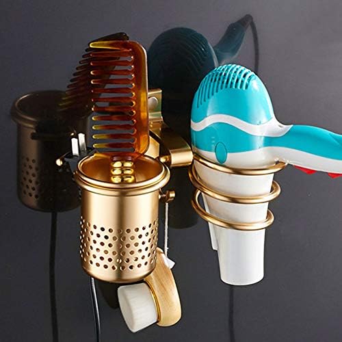 Estink Wall Mounted Hair Dryer Holder, Space Aluminum Organizer for Bathroom, 5kg Capacity - Image 4