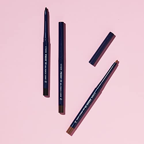 ETUDE Proof 10 Gel Pencil Liner 0.3g (#2 Dark Cacao) (21AD) | Creamy Gel Texture Eyeliner with Wearable Shades to Create Precise Line Eye Makeup without Efforts - Image 9