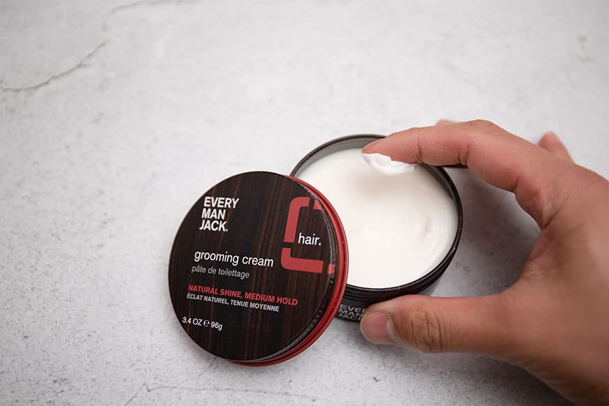 Every Man Jack Hair Styling Grooming Cream | Casual Hold For Most Hair Lengths, Naturally Derived, Cruelty-Free Mens Styling Cream | 3.4-ounce Twin Pack - 2 tins - Image 4