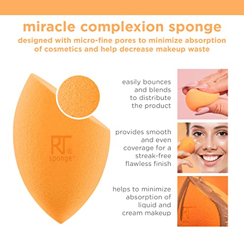 Everyday Essentials + Makeup Sponge Kit, Makeup Brushes & Makeup Blender Sponge, For Foundation, Blush, Bronzer, Eyeshadow, & Powder, Synthetic Bristles, Cruelty Free, 5 Piece Set - Image 7