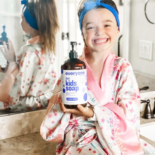 Everyone 3-in-1 Soap, Body Wash, Bubble Bath, Shampoo, 32 Ounce (Pack of 2) & 3-in-1 Kids Soap, Body Wash, Bubble Bath, Shampoo, 32 Ounce (Pack of 2), Lavender Lullaby - Image 6