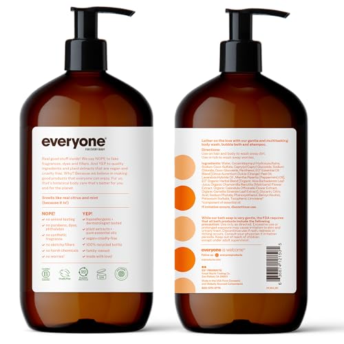 Everyone 3-in-1 Soap, Body Wash, Bubble Bath, Shampoo, 32 Ounce (Pack of 2) & 3-in-1 Kids Soap, Body Wash, Bubble Bath, Shampoo, 32 Ounce (Pack of 2), Lavender Lullaby - Image 3
