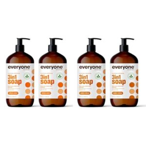 Everyone 3-in-1 Soap, Body Wash, Bubble Bath, Shampoo, 32 Ounce (Pack of 2) & 3-in-1 Soap, Body Wash, Bubble Bath, Shampoo, 32 Ounce (Pack of 2), Cedar and Citrus