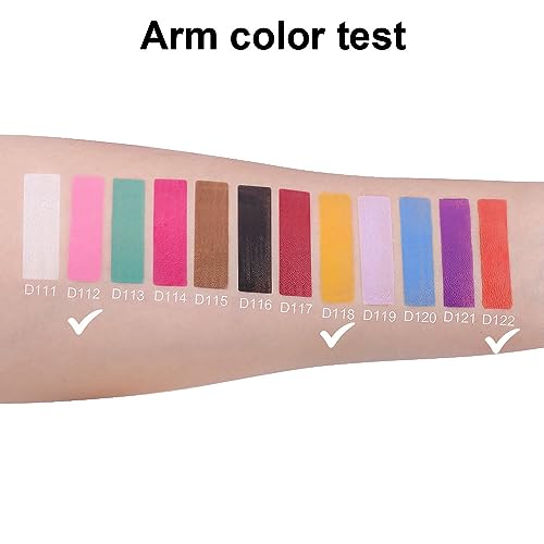 evpct 3Pcs Coral pink Yellow Orange Gel Eyeliner Waterproof Smudge Proof Eyebrow Cream Pomade Set with Brushes Long Wear Last All Day,Work Great with Eyebrow Eyeliner Face Body Paint Stick 112+118+122 - Image 5