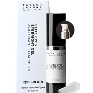 Eye Firming Serum Advanced Formula with Stem Cells Aloe Peptide - Anti Aging Reduce Wrinkles Fine Lines Dark Circles Undereye Puffy Bag Remover 0.5 oz