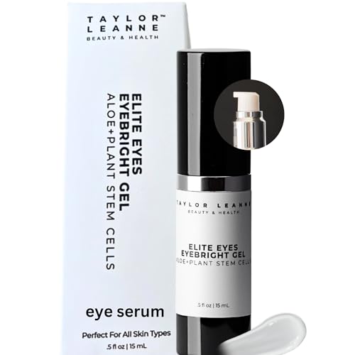Eye Firming Serum Advanced Formula with Stem Cells Aloe Peptide - Anti Aging Reduce Wrinkles Fine Lines Dark Circles Undereye Puffy Bag Remover 0.5 oz