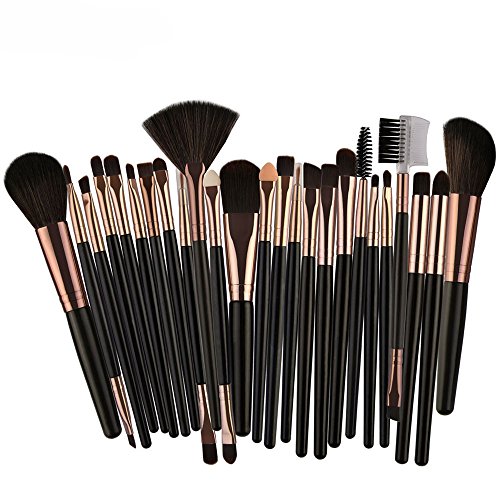 Eye Makeup Brush Set 25 Pcs Cute Makeup Brushes Premium Synthetic Powder Foundation Highlight Concealer Eyeshadow Blending Eyebrow Liner Spoolie Brush Set for Wife Women Girlfriend Birthday Gifts