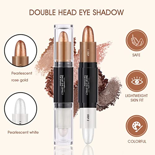Eye Shadows for Eyes Double Ended Eyeshadow Stick Profile Stick Highlight Stick Eyeshadow Pen Creamy Eye Shadow Pencil And Eyeshadow For Eye Makeup Skeleton Makeup (E, One Size) - Image 2