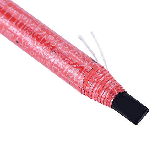Eyebrow Pencil, Semi-permanent Microblading Tattoo Tool Positioning Waterproof Peel off Liner Pencil(Black) - Image 5