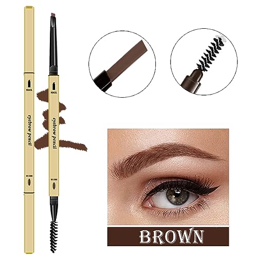 Eyebrow Tattoo Pencil,Eyeliner Pencil, with Eyebrow knife,Eyebrow brush Long Lasting Waterproof and Smudgeproof Natural Looking Brows (Brown/Black) - Image 2