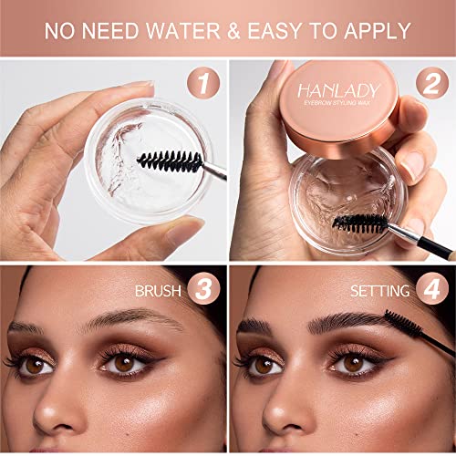 Eyebrow Wax, Eye Brow Gel Clear for Lamination Effect, Waterproof Eyebrow Styling Wax, Soap Brows Lift & Freeze Without Residue (Clear) - Image 5
