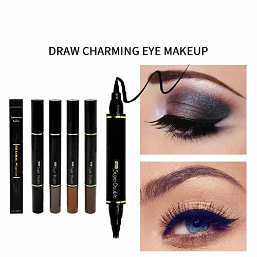 Eyeliner Eye Liner Women Cosmetics Double Headed Gel Eyeliner Waterproof Long Lasting Fading-proof Ultra-Fine Tip Quick Drying Highly Pigmented Birthday Mother's Day Gift - Image 8