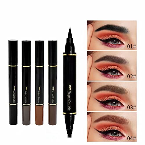 Eyeliner Eye Liner Women Cosmetics Double Headed Gel Eyeliner Waterproof Long Lasting Fading-proof Ultra-Fine Tip Quick Drying Highly Pigmented Birthday Mother's Day Gift - Image 6
