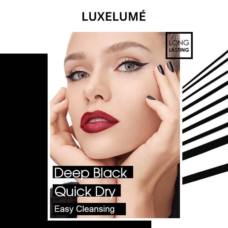 Eyeliner Pen Eye Makeup Liquid EyeLiner - Waterproof Smudge-Proof Eyeliner - Quick Drying Longwearing - Ultrafine Felt Tip Black - Image 3