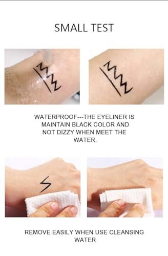 Eyeliner Pen Eye Makeup Liquid EyeLiner - Waterproof Smudge-Proof Eyeliner - Quick Drying Longwearing - Ultrafine Felt Tip Black - Image 6
