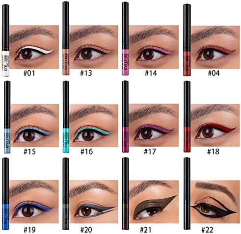 Eyeliner Pencil Pen Liner Gel for Women Colors Pearl Pencil Eyeliner Eye Glitter Colored Dark Lip Liner for Women - Image 5