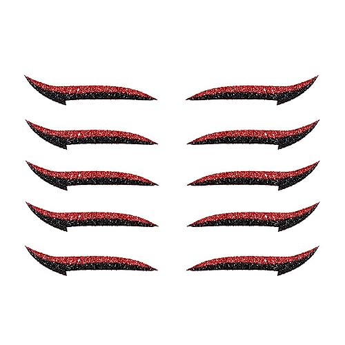 Eyeliner Stickers for Eyes, Instant Adhesive Eye Line Strip Reusable Eyeshadow Stickers Colorful Eyelid Tape for Party Eye Makeup Tool,Red