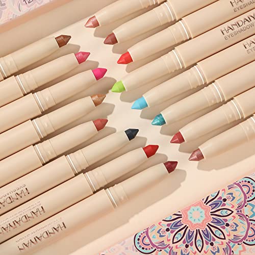 Eyeshadow Crayon,Matte & Shimmer Eyeshadow Stick,Waterproof Eye Shadow Pencil With Sharpener,Eye Brightener Stick,Glitter Eyeliner Pen,Long Lasting buildable Neutral Eye Makeup,02 Matte - Image 6