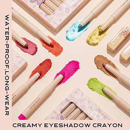Eyeshadow Crayon,Matte & Shimmer Eyeshadow Stick,Waterproof Eye Shadow Pencil With Sharpener,Eye Brightener Stick,Glitter Eyeliner Pen,Long Lasting buildable Neutral Eye Makeup,02 Matte - Image 3