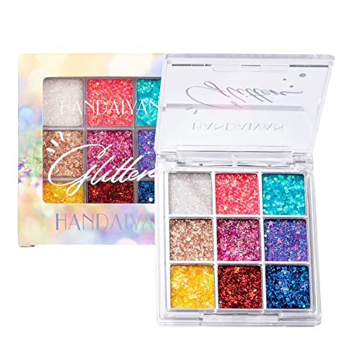 Eyeshadow Palette Ultra-Pigmented Eye Makeup Colorful Shadow Palettes Multicolor Eye Make Up (B Glitter charming)