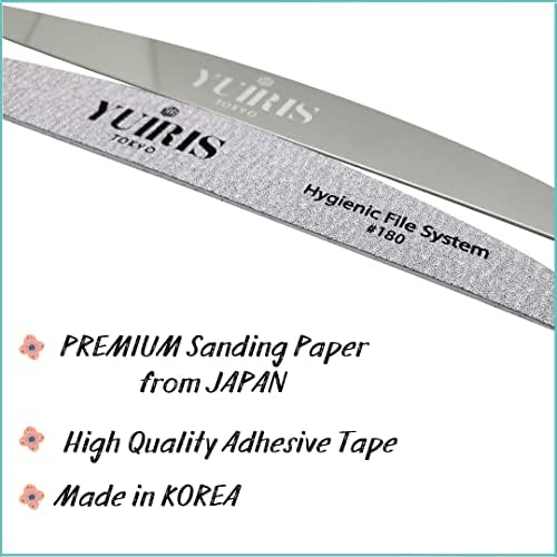 EZ Peel and Stick Nail File 180G Zebra File with Metal Base & 20 Refills Disposable Files for Acrylic Nails Gel Nails Replaceable Nail File - Image 2