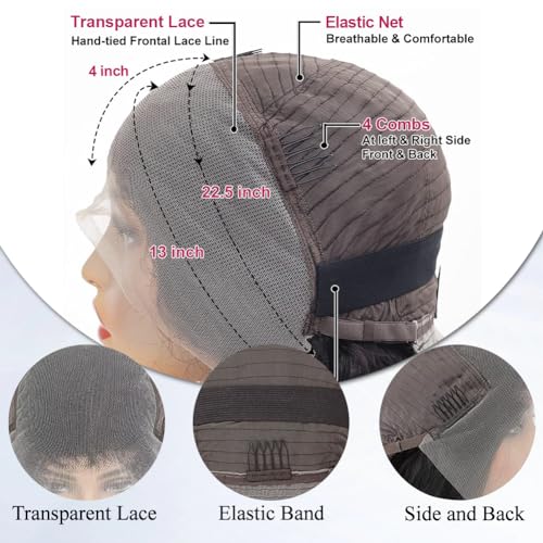 FABA 28 Inch 180% Density Body Wave Human Hair Lace Front Wig with Baby Hair - Image 8