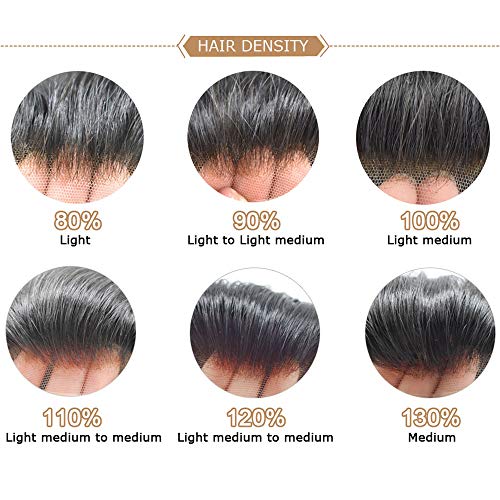FACE MIRACLE Toupee for Men Transparent French Lace Mens Toupee Bleached Knots Hair Replacement Human Hair Systems Skin PU Mens Wig Natural Hairline Hair Prosthesis - Image 7