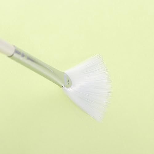 Facial Brushes 3 Pcs Fan Brushes Facial Applicator Brush Masks Acid Applicator Brush Cosmetic for Peel Glycolic Masks Makeup White Makeup Applicator Tools - Image 6