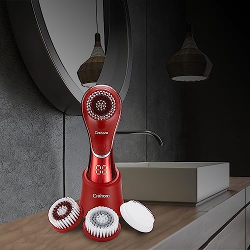 Facial Cleansing Brush, Electric Face Scrubber, Facial Cleansing Brush Rechargeable IPX-7 Waterproof Rotating Face Scrubber for Exfoliating, Massaging and Deep Cleansing with 4 Brush Heads - Image 7