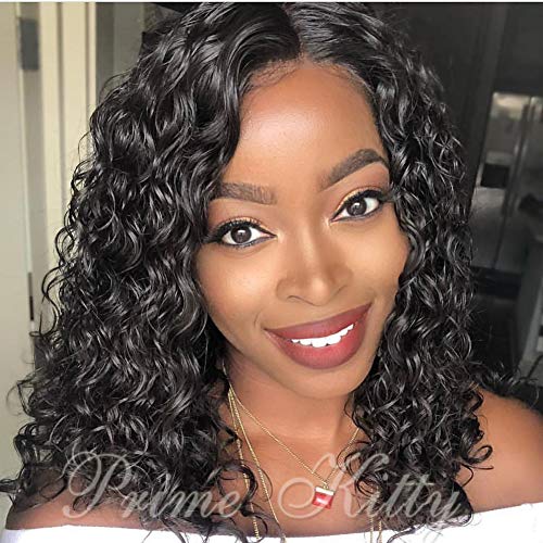 Fake Scalp Lace Wig 360 Lace Frontal Wig Pre Plucked 10A Brazilian Human Hair Wigs for Black Women with Baby Hair Curly Fake Scalp 360 Lace Wig Virgin Hair Gluless 360 Wig Deep Curly 14"150% - Image 3