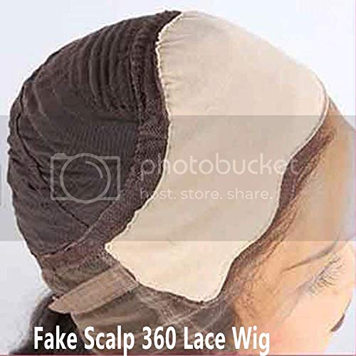 Fake Scalp Lace Wig 360 Lace Frontal Wig Pre Plucked 10A Brazilian Human Hair Wigs for Black Women with Baby Hair Curly Fake Scalp 360 Lace Wig Virgin Hair Gluless 360 Wig Deep Curly 14"150% - Image 4
