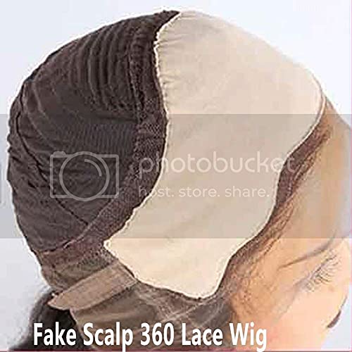 Fake Scalp Lace Wig 360 Lace Frontal Wig Pre Plucked 10A Brazilian Human Hair Wigs for Black Women with Baby Hair Curly Fake Scalp 360 Lace Wig Virgin Hair Gluless 360 Wig Deep Curly 14"150% - Image 5