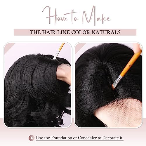 Fancy Hair Short Body Wavy Wig Curly Loose Wave Wigs Big Curly Lady Side Part Wigs Synthetic Bob Wavy Wig for Black Women (Chocolate Brown 16 inch) - Image 8