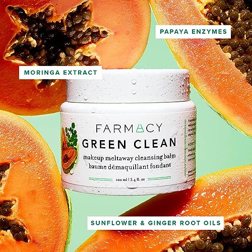 Farmacy Natural Cleansing Balm - Green Clean Makeup Remover Balm - Effortlessly Removes Makeup & SPF - 200ml Makeup Cleansing Balm - Image 7
