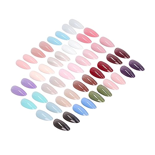 Fashionable Press On Fake Nails Art Tips, Full Cover Pure Color, 576pcs, Breathable & Skin Friendly, for Acrylic Nails, Dipping Nail Powder, Gel Nail Polish, Nail Salon DIY - Image 7