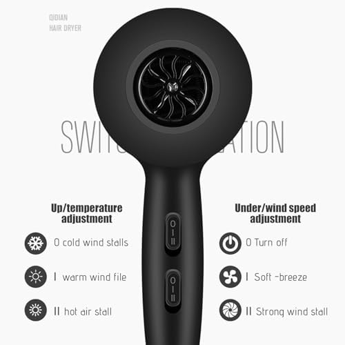 Fast Drying 𝐁𝐥𝐨𝐰𝐃𝐫𝐲𝐞𝐫 - Lightweight Electric 𝐇𝐚𝐢𝐫𝐝𝐫𝐲𝐞𝐫 - 𝐇𝐚𝐢𝐫𝐃𝐫𝐲𝐞𝐫 with Attachments - Constant Temperature Protection - Portable 𝐇𝐚𝐢𝐫𝐝𝐫𝐲𝐞𝐫 for - Image 4