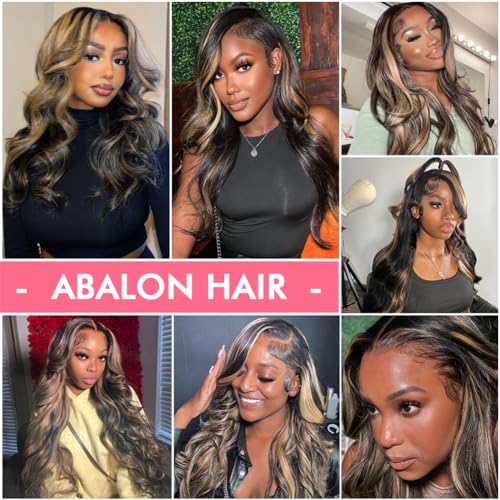 28 Inch Ombre Highlight Balayage Body Wave 13x4 HD Glueless Human Hair Lace Front Wig 200% Density - Image 6