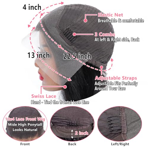 28 Inch Ombre Highlight Balayage Body Wave 13x4 HD Glueless Human Hair Lace Front Wig 200% Density - Image 5