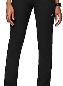 FIGS YOLA High Waisted Skinny Scrub Pants for Women — 10 Pockets, 4-Way Stretch, Yoga Waistband Womens Scrub Pants