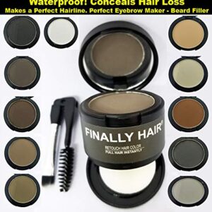 Finally Hair Waterproof Dark Blond Dab-on Hair Fibers & Hair Loss Concealer, Gray Away Cover Up, Hairline Creator, Eye Brow Enhancer, and Beard Filler. Dab-on Hair Fiber Cream (Dark Blonde)